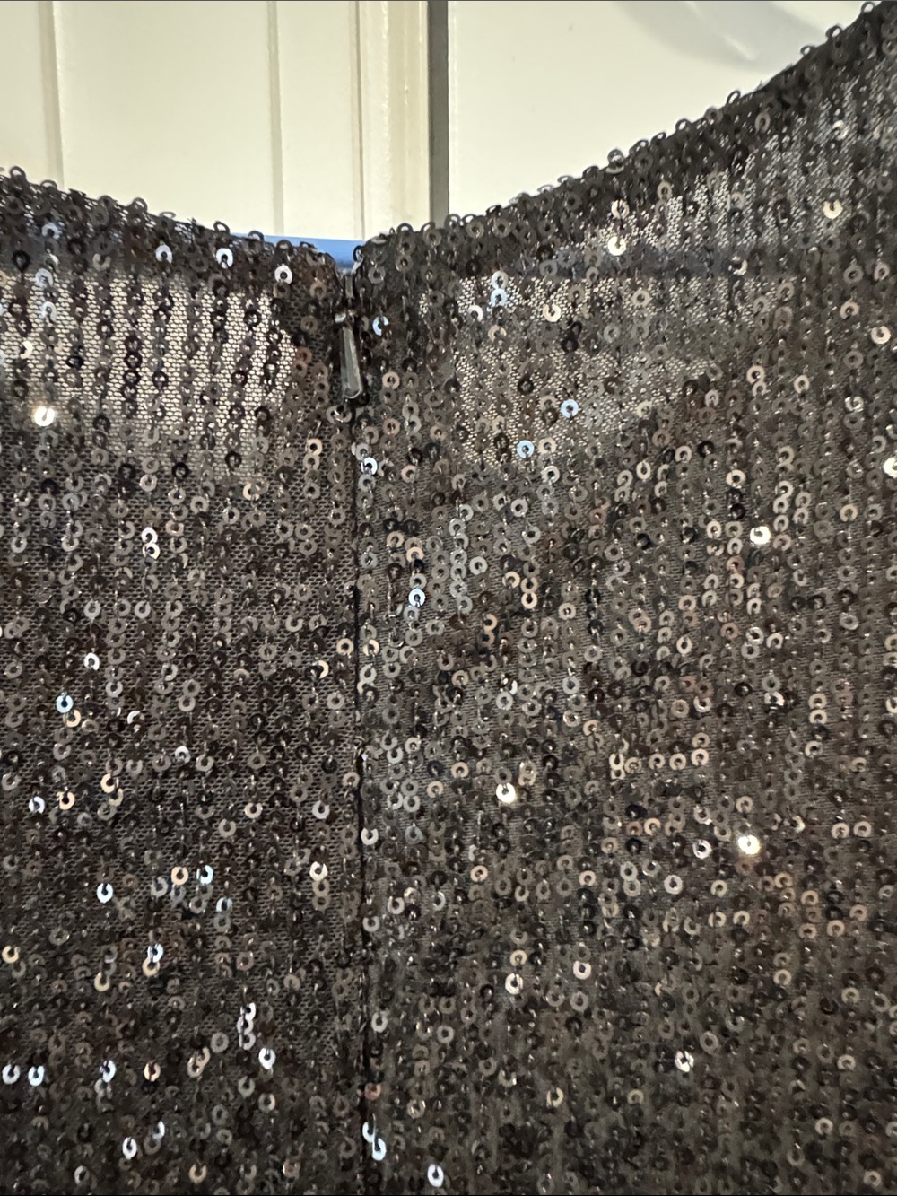 Mac Duggal Black Sequined Tiered Tulle Midi Dress - Picture 5 of 7